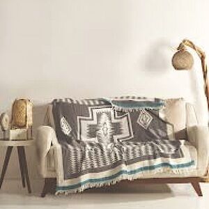Anthropologie EVERYWHERE Blanket Organic Cotton Soft Loom Weave Hand Crafted NEW